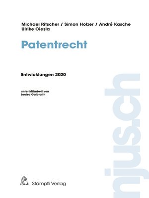 cover image of Patentrecht